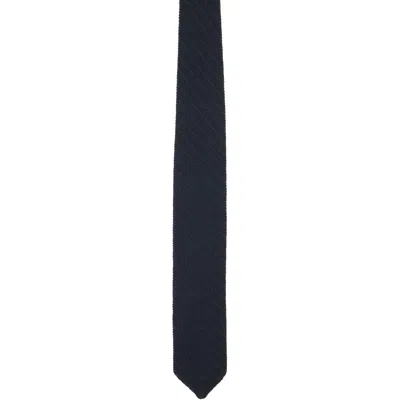 Mfpen Navy Formal Tie In Midnight Stripe