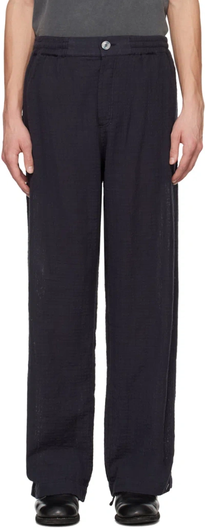 Mfpen Navy Travel Trousers In Midnight