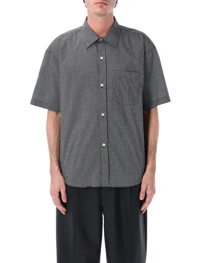 Mfpen New Input Relaxed Check Shirt In Black