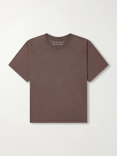 Mfpen Organic Cotton-jersey T-shirt In Brown