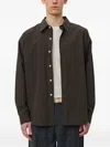 Mfpen Oversized Micro Structure Shirt In Green