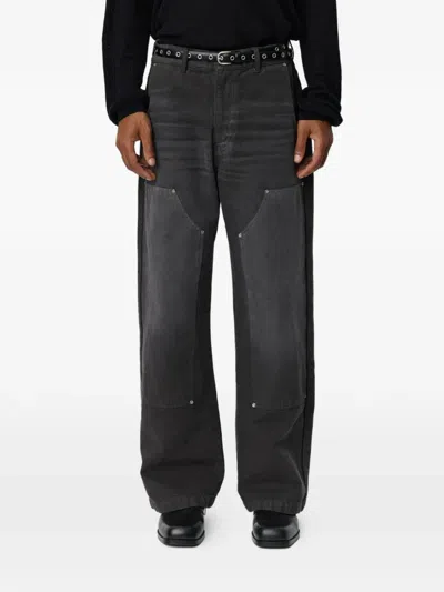 Mfpen Panelled Canvas Trousers In Black