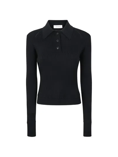 Mfpen Partial Placket Polo Shirt In Black