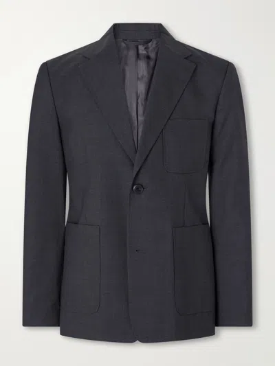 Mfpen Patch Wool-twill Blazer In Blue