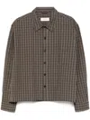 Mfpen Checked Cotton And Linen-blend Shirt In Brown