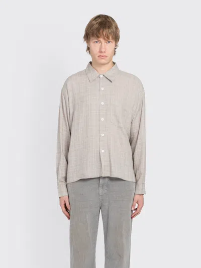 Mfpen Priority Shirt Sepia Check In Gray