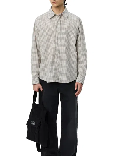 Mfpen Relaxed Fit Checkered Executive Shirt In White