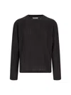 Mfpen Classic Knit Brown Sweater With Ribbed Details In Brown