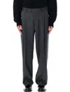 Mfpen Classic Wool Trousers Dark Grey In Black