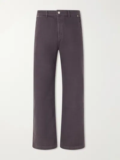 Mfpen Straight Cut Organic Straight-leg Jeans In Gray