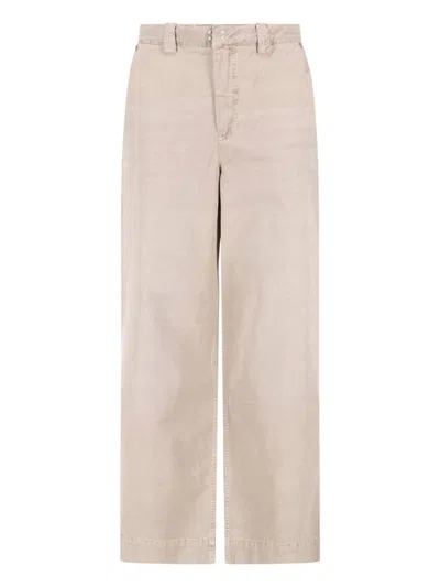Mfpen Commission Distressed-finish Trousers In Neutral