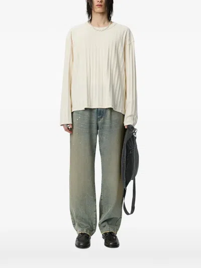Mfpen Striped Sweater In White