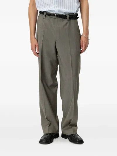 Mfpen Study Pleated Trousers In Gray