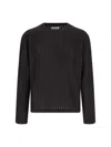 Mfpen Classic Knit Brown Sweater With Ribbed Details In Black