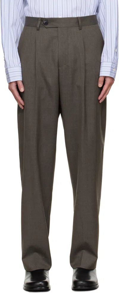 Mfpen Taupe Formal Trousers In Gray