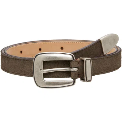 Mfpen Taupe Riders Belt In Suede Taupe
