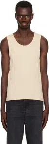 Mfpen Two-pack Beige Rib Tank Tops In Ecru