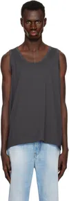 Mfpen Two-pack Gray Cotton Tank Tops In Dark Grey