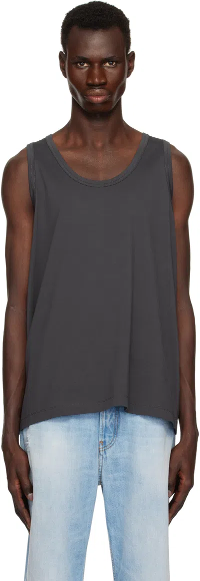 Mfpen Two-pack Gray Cotton Tank Tops In Dark Grey
