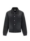 Mfpen Union Buttoned Denim Jacket In Gray