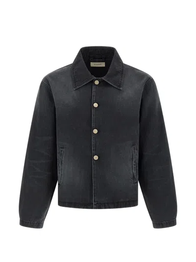 Mfpen Union Buttoned Denim Jacket In Gray