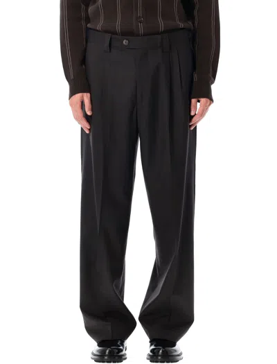 Mfpen Wide-leg Classic Wool Trousers In Black