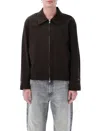 Mfpen Work Jacket In Wash Black Twill