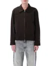 Mfpen Work Jacket In Wash Black Twill