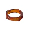 Mg Jewelry Women's Brown Siena Resin Bangle In Brown
