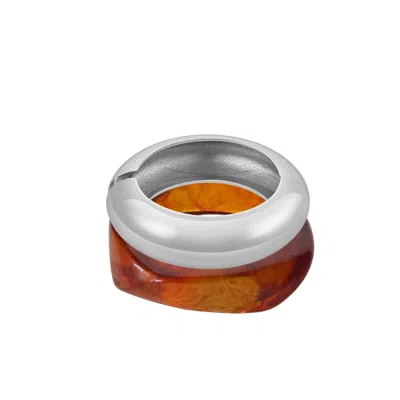 Mg Jewelry Women's Brown / Silver Siena Bangle Set In Multi