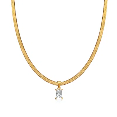 Mg Jewelry Women's Gold Adele Herringbone Waterproof Necklace