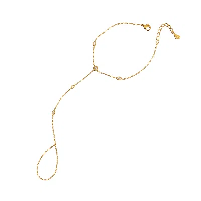 Mg Jewelry Women's Gold Amira Hand Chain Bracelet