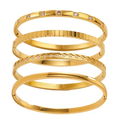 Mg Jewelry Women's Gold Bangle Set