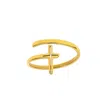 Mg Jewelry Women's Gold Cross Wrap Waterproof Ring In Gold
