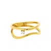 Mg Jewelry Women's Gold Luna Wave Ring In Gold