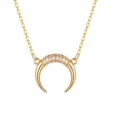 Mg Jewelry Women's Gold Mega Crescent Horn