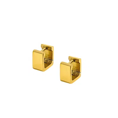 Mg Jewelry Women's Gold Mini Square Huggies