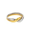Mg Jewelry Women's Gold / Silver Interlocked Two Tone Waterproof Ring In Gold