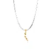 Mg Jewelry Women's Gold / Silver Mini Two Tone Lucky Horn Necklace In Multi