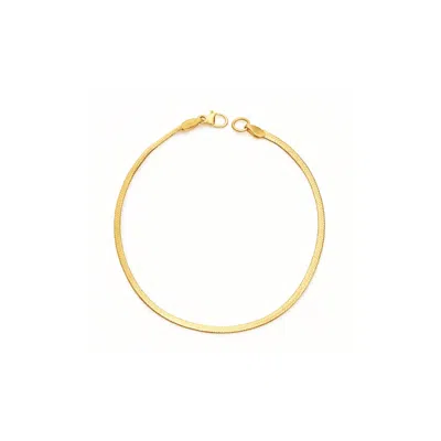 Mg Jewelry Women's Gold Slim Herringbone Bracelet
