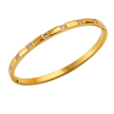 Mg Jewelry Women's Gold Stone Waterproof Bangle