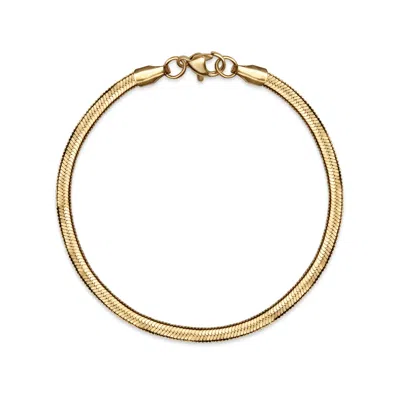 Mg Jewelry Women's Gold Thessa Herringbone Waterproof Bracelet