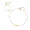 Mg Jewelry Women's Gold / White Lucky Pearls + Gold Beaded Set In Multi