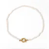 Mg Jewelry Women's Gold / White Perla Piccola Choker In Multi