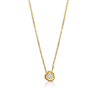 Mg Jewelry Women's Gold Zoe Hex Waterproof Necklace