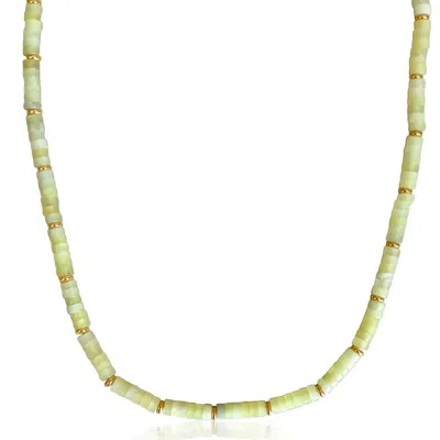 Mg Jewelry Women's Green Lemon Jade Necklace