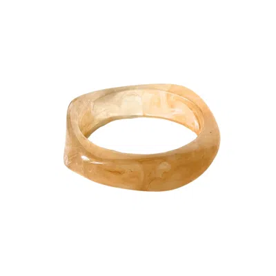 Mg Jewelry Women's Neutrals / Yellow Alba Resin Bangle