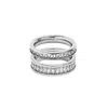 Mg Jewelry Women's Silver Baguette Brillio Ring Set In Silver