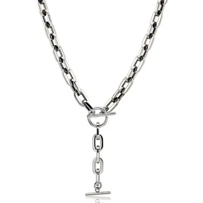 Mg Jewelry Women's Silver Dominion Waterproof Lariat Necklace