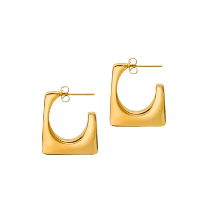 Mg Jewelry Women's Squared Off Earrings- Gold